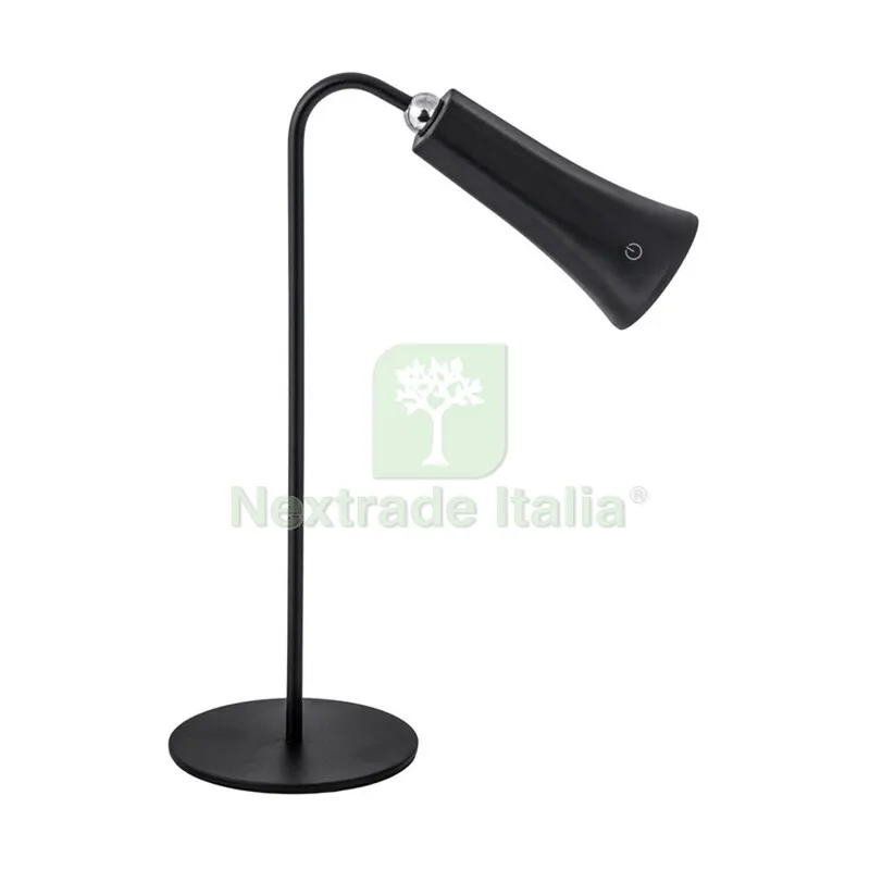 12PZ Lampada LED Ricaricabile da Tavolo Alice Nero — Illuminazione — rif. FERX.552589