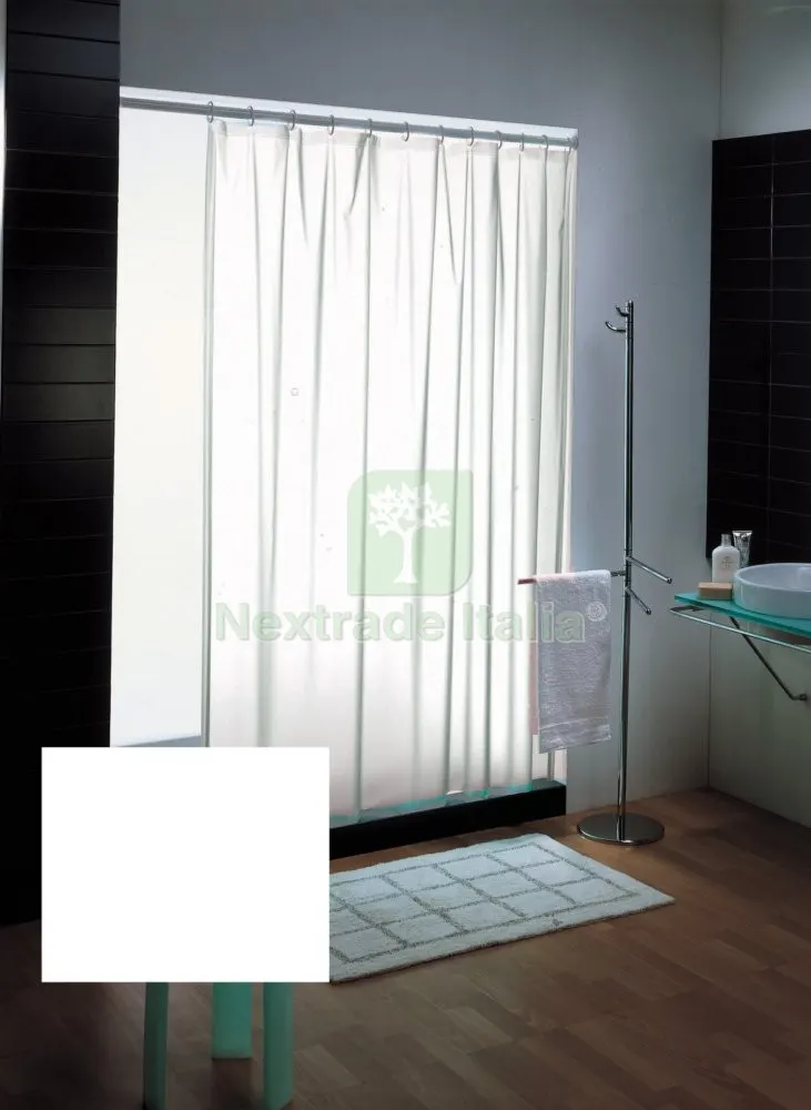 Tenda Doccia Poliestere Bianca CM.240X200 — Accessori bagno — rif. FERX.55446