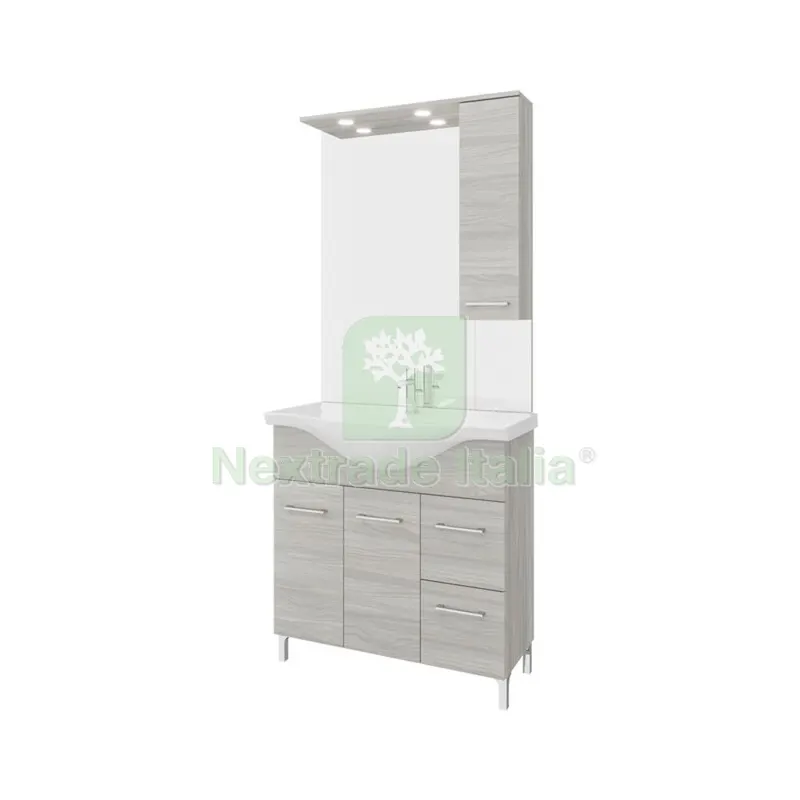 Arredo Bagno MOD.RUBINO Rovere Grigio 85 CM — Arredo — rif. FERX.554617 Arredo Bagno MOD.RUBINO Rovere Grigio 85 CM — Arredo — rif. FERX.554617