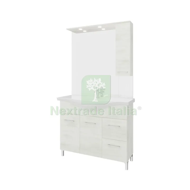 Arredo Bagno MOD.RUBINO Rovere Bianco 105 CM — Arredo — rif. FERX.554618 Arredo Bagno MOD.RUBINO Rovere Bianco 105 CM — Arredo — rif. FERX.554618