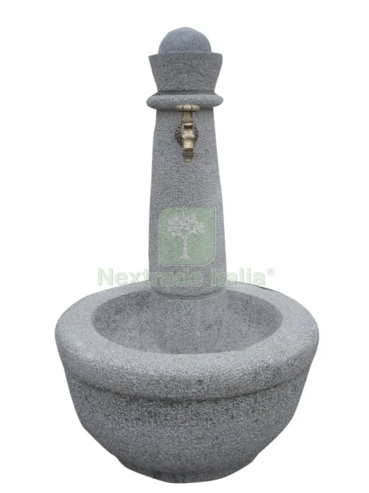 Fontana Pietra "granito Grigio" 85033 H.95 — Docce e arredo acqua da giardino — rif. FERX.55542