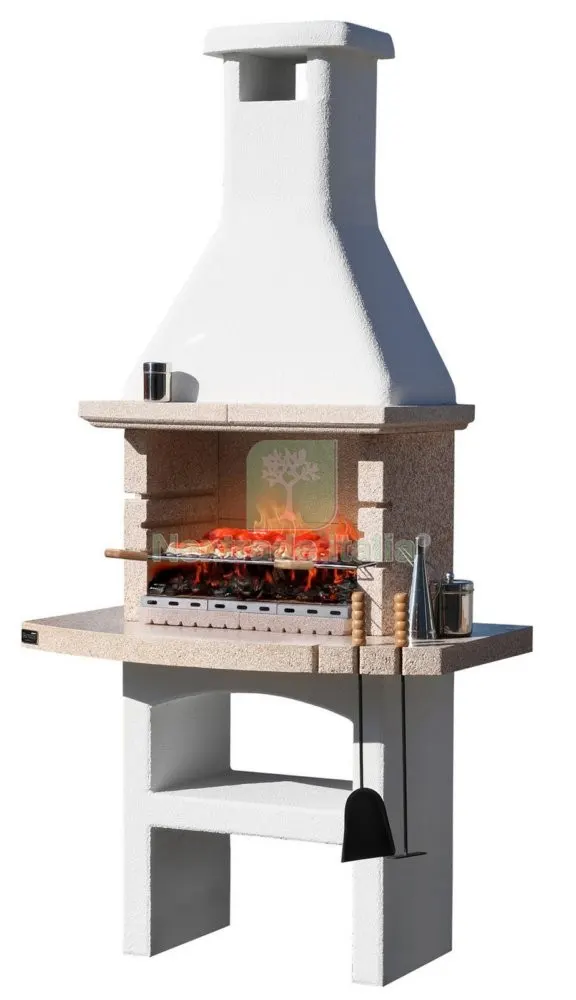 Barbecue in Muratura MOD.TUAREG Crystal in Cemento,con Cappa CM 114X71X231H — Tempo libero outdoor — rif. FERX.55658 Barbecue in Muratura MOD.TUAREG Crystal in Cemento,con Cappa CM 114X71X231H — Tempo libero outdoor — rif. FERX.55658