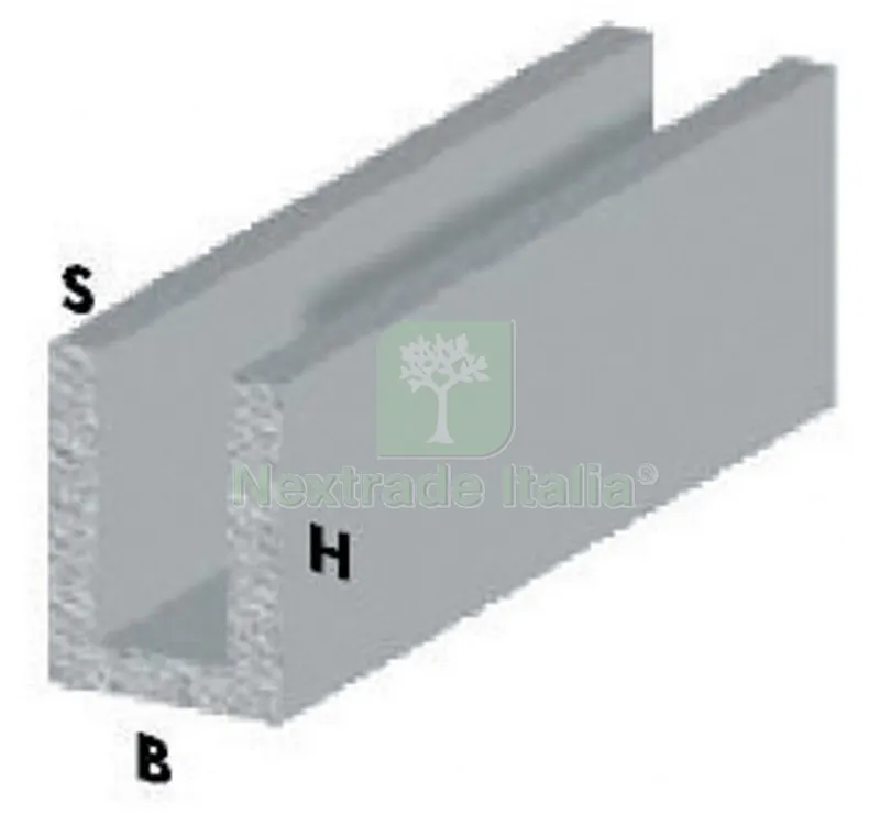 5PZ PROFILO ARGENTO H.200 cm CANALINO U 8X8X1 mm — Profili e angolari decorativi — rif. FERX.55683 5PZ PROFILO ARGENTO H.200 cm CANALINO U 8X8X1 mm — Profili e angolari decorativi — rif. FERX.55683