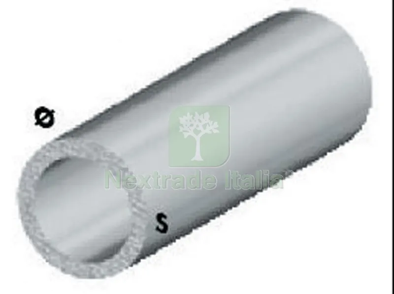 5PZ PROFILO ARGENTO H.200 cm TUBO TONDO 8X1 mm — Profili e angolari decorativi — rif. FERX.55688 5PZ PROFILO ARGENTO H.200 cm TUBO TONDO 8X1 mm — Profili e angolari decorativi — rif. FERX.55688