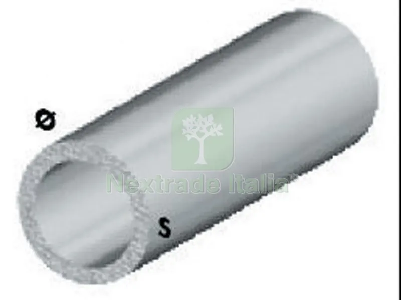 5PZ PROFILO ARGENTO H.200 cm TUBO TONDO 10X1 mm — Profili e angolari decorativi — rif. FERX.55689 5PZ PROFILO ARGENTO H.200 cm TUBO TONDO 10X1 mm — Profili e angolari decorativi — rif. FERX.55689