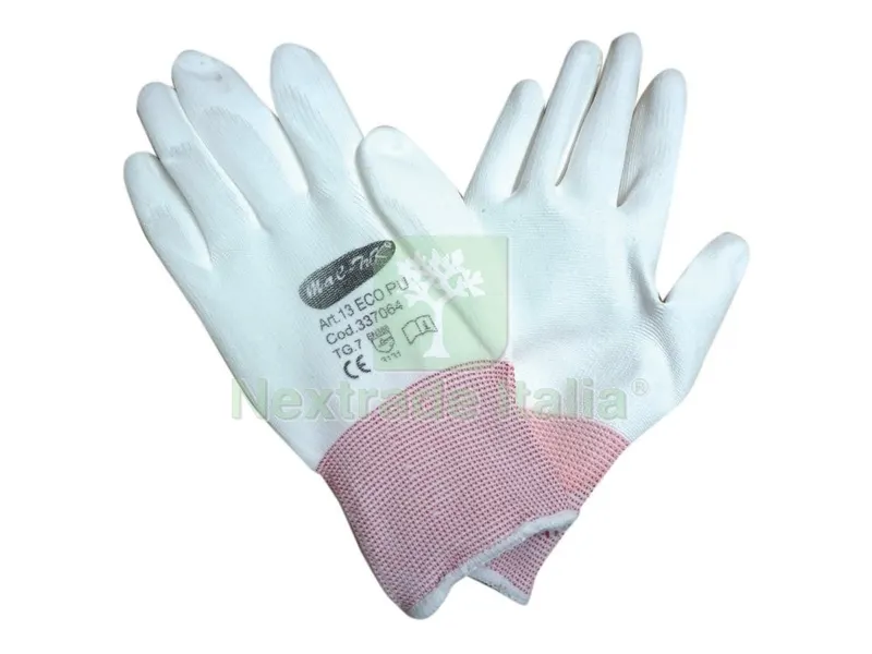 12PAIA GUANTI NYLON POLIURETANO 13 ECO TG. 9 — Guanti da lavoro — rif. FERX.55698