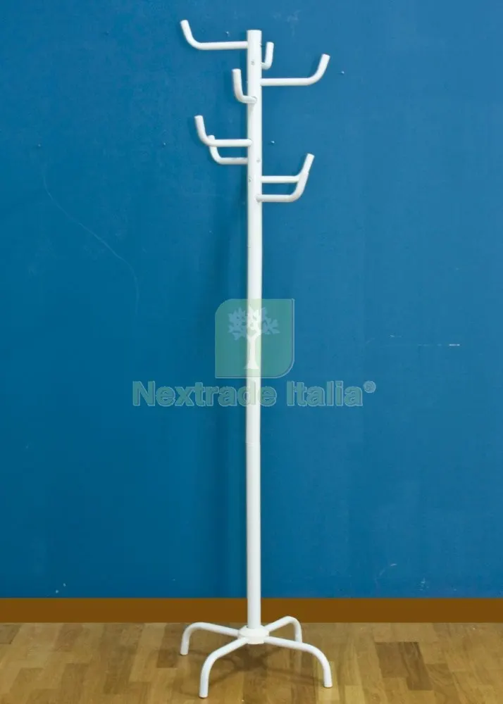 Appendabiti a Stelo Bianco H CM 180 — Ferramenta per legno e mobili — rif. FERX.55782