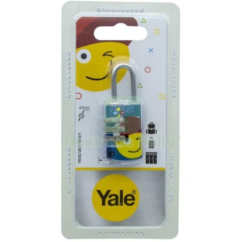 Yale Lucchetto Combinazione Gameo 119/4/1 — Lucchetti e catene — rif. FERX.55940 Yale Lucchetto Combinazione Gameo 119/4/1 — Lucchetti e catene — rif. FERX.55940