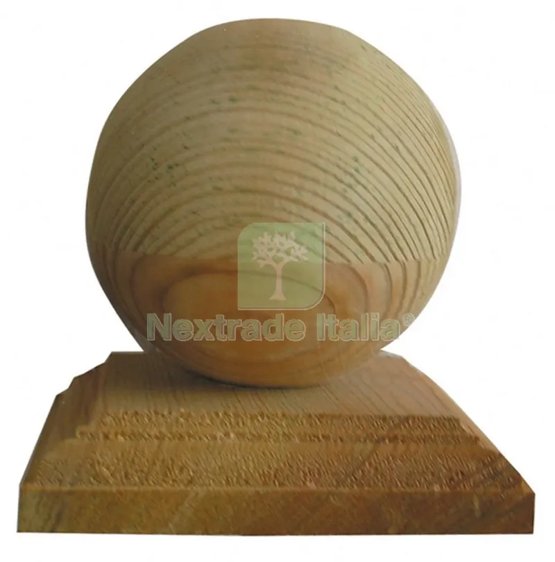 SFERA IN PINO IMPREGNATO X PALO CM. 7X7 — Recinzioni in legno — rif. FERX.55973