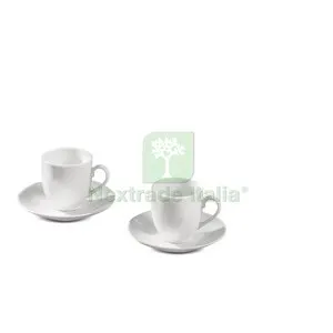 TAZZINE CAFFE C/PIATTINO 6PZ BIANCO — Cristalleria e tavola — rif. FERX.560515 TAZZINE CAFFE C/PIATTINO 6PZ BIANCO — Cristalleria e tavola — rif. FERX.560515