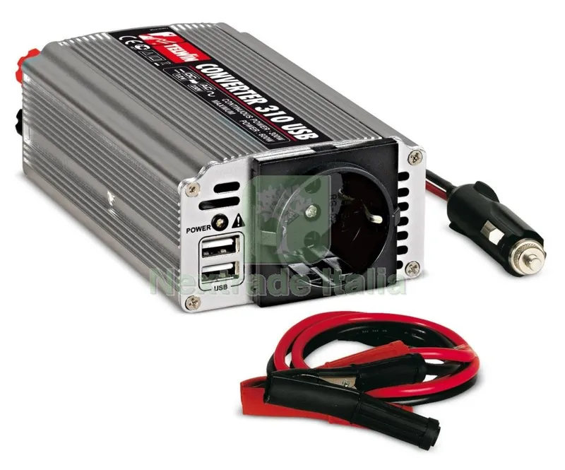 Inverter da 12V a 220V Potenza 300W Telwin — Cavi e fili — rif. FERX.56140 Inverter da 12V a 220V Potenza 300W Telwin — Cavi e fili — rif. FERX.56140