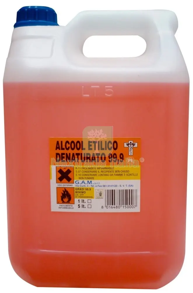 4PZ Alcool Denaturato 99,9° LT. 5 — Scarichi e sifoni — rif. FERX.56169