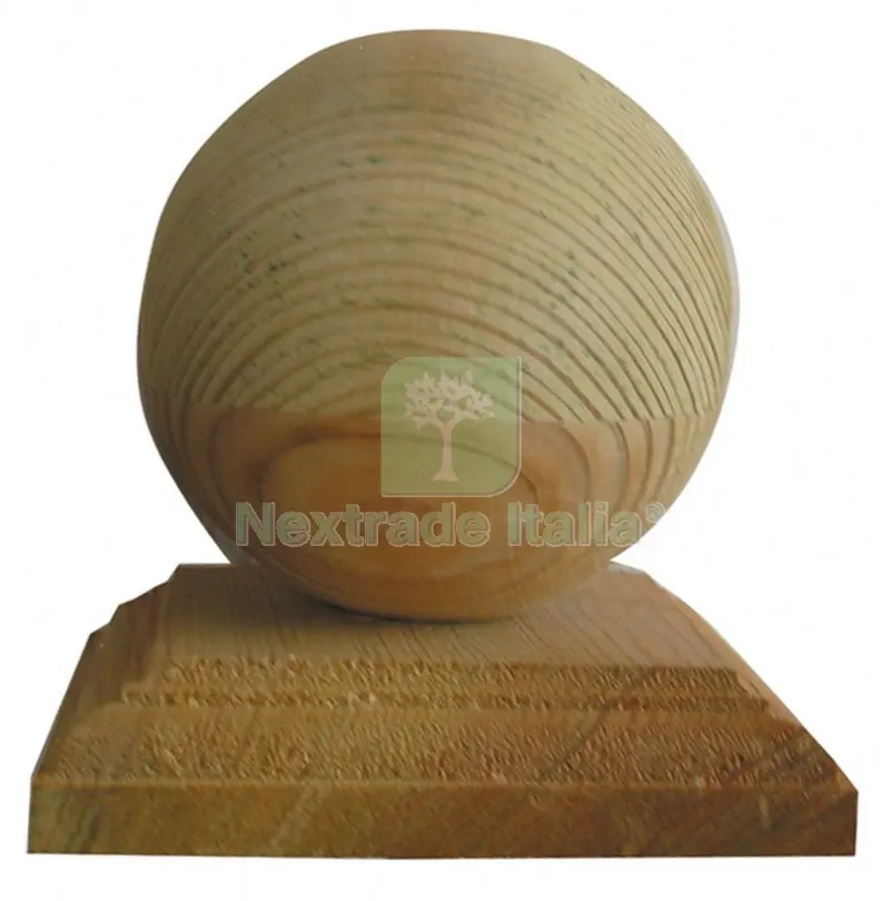 SFERA IN PINO IMPREGNATO X PALO CM. 9X9 — Recinzioni in legno — rif. FERX.56172