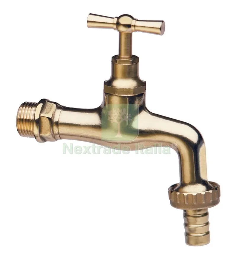 2PZ RUBINETTO OTTONE LUCIDO 1/2" CON PORTAGOMMA — Tubi e raccordi — rif. FERX.56184 2PZ RUBINETTO OTTONE LUCIDO 1/2" CON PORTAGOMMA — Tubi e raccordi — rif. FERX.56184