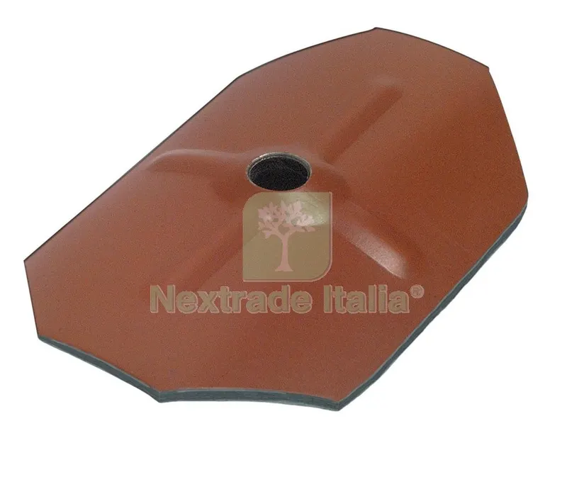 100PZ Rondella Ottagonale in Acciaio Interno Rivestito con Guarnizione Espansa Finitura Rosso Tegola MM 75X50 — Guarnizioni e tenute — rif. FERX.56190