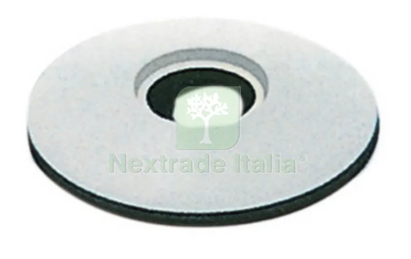 100PZ Rondella Ferro Tonda con Guarnizione 6,7X22 Colore Bianco Finitura Grigio — Guarnizioni e tenute — rif. FERX.56204
