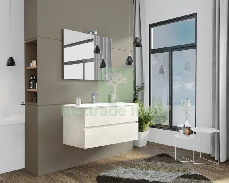 Mobile Bagno NEW Splash CM.105 Rovere Bianco — Accessori bagno — rif. FERX.56253 Mobile Bagno NEW Splash CM.105 Rovere Bianco — Accessori bagno — rif. FERX.56253