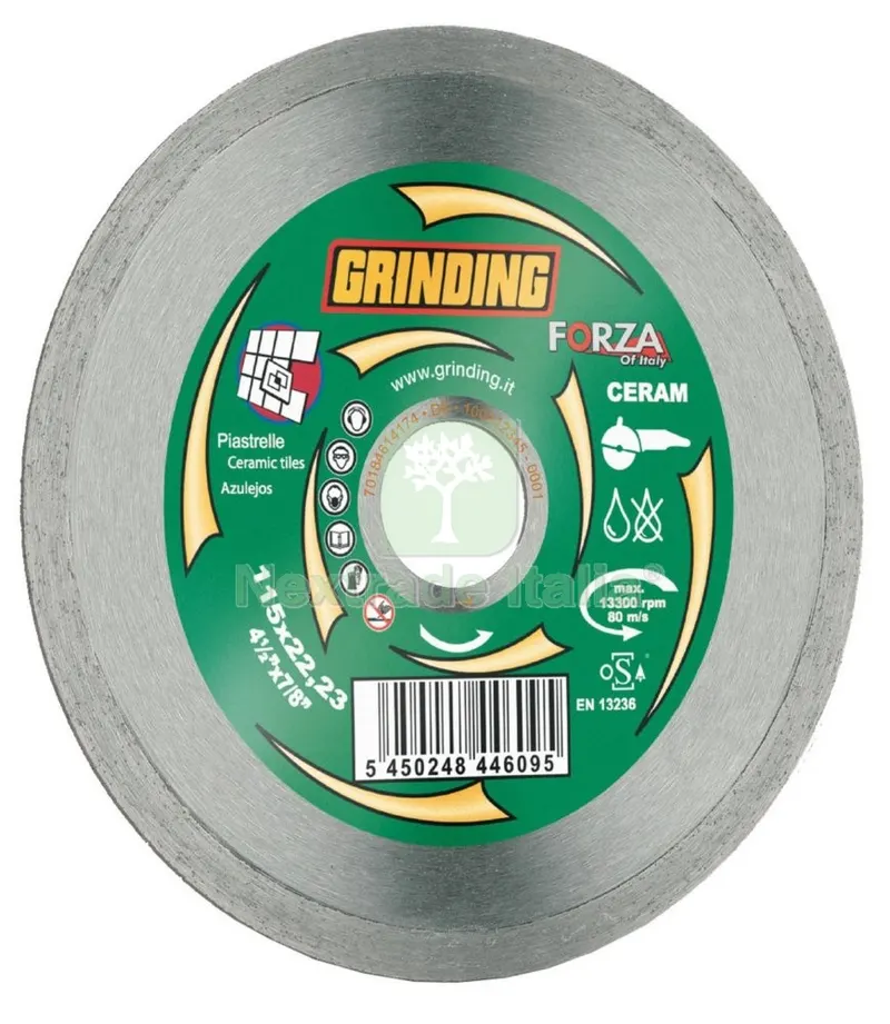 FORZA by GRINDING DISCO PER CERAMICA,CORONA CONTINUA,DIAMETRO 115 MM,FORO 22 MM CER — Punte, frese e dischi — rif. FERX.5627