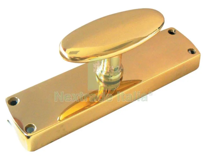 2PZ Cremonese a Scatola in Ottone Lucido Ovale Senza Passanti — Maniglie e pomelli — rif. FERX.5680 2PZ Cremonese a Scatola in Ottone Lucido Ovale Senza Passanti — Maniglie e pomelli — rif. FERX.5680