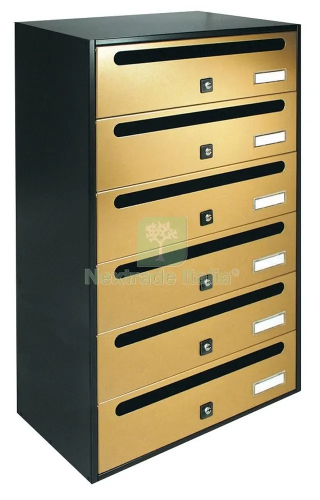 Alubox Cassetta Cubo a 6 Posti Oro — Casalinghi e organizzazione — rif. FERX.56871 Alubox Cassetta Cubo a 6 Posti Oro — Casalinghi e organizzazione — rif. FERX.56871