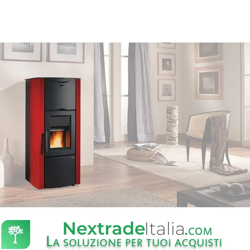 Stufa Pellet KW.25 Lucrezia Idro Steel Bordeaux — Stufe e camini — rif. FERX.56874 Stufa Pellet KW.25 Lucrezia Idro Steel Bordeaux — Stufe e camini — rif. FERX.56874