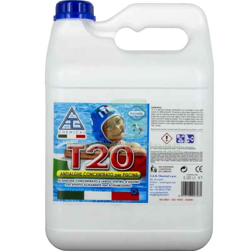 Antialghe x Piscine LT. 5-T20 — Trattamento acqua piscina — rif. FERX.56985 Antialghe x Piscine LT. 5-T20 — Trattamento acqua piscina — rif. FERX.56985