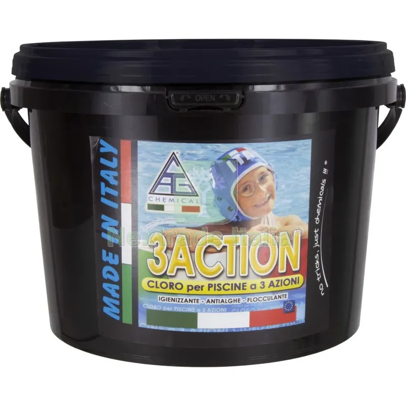 Cloro Multifunzione x Piscine PASTIGL.GR.200 KG. 5 3 Action — Trattamento acqua piscina — rif. FERX.57252 Cloro Multifunzione x Piscine PASTIGL.GR.200 KG. 5 3 Action — Trattamento acqua piscina — rif. FERX.57252