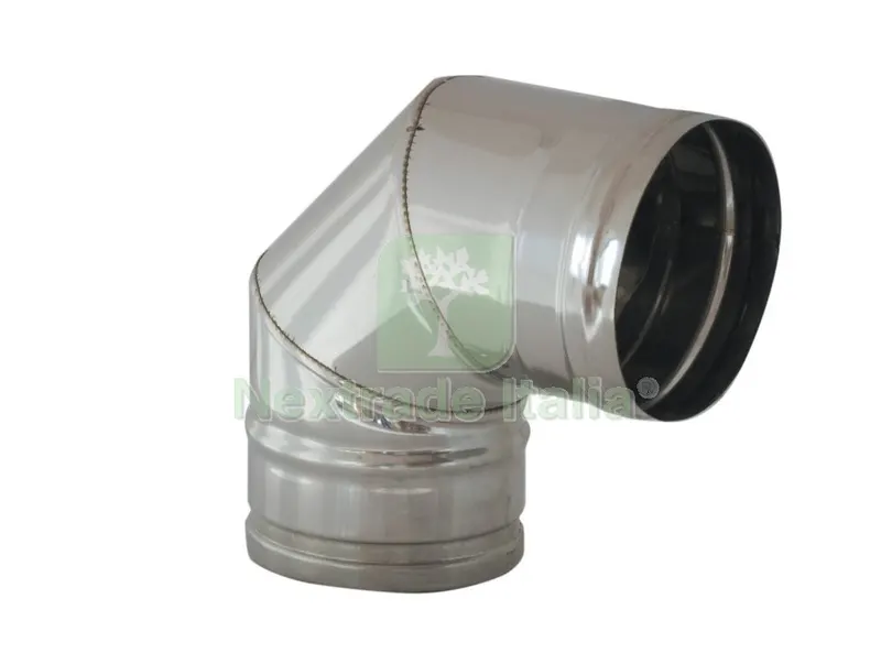 2PZ Gomito Inox Aisi 304 90 Diametro 120 — Scarichi e sifoni — rif. FERX.57280