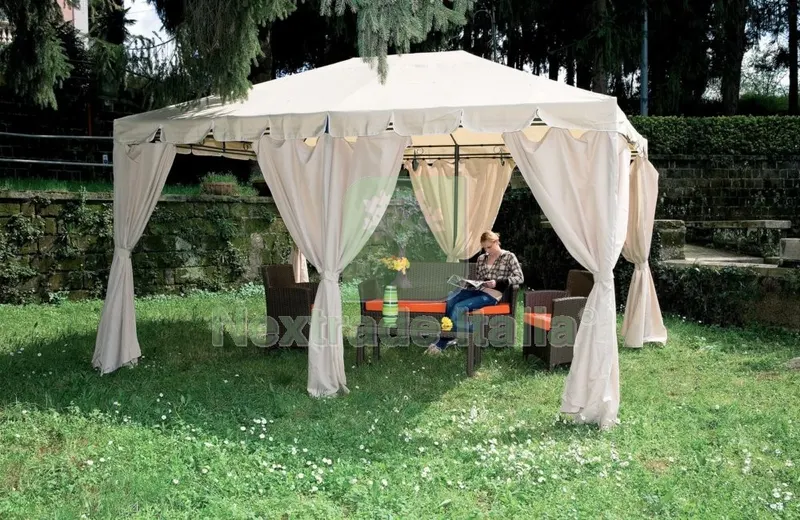 GAZEBO IN ACCIAIO CM 300X400 "ARMONIA" YF-3246 — Gazebo e strutture giardino — rif. FERX.57370 GAZEBO IN ACCIAIO CM 300X400 "ARMONIA" YF-3246 — Gazebo e strutture giardino — rif. FERX.57370