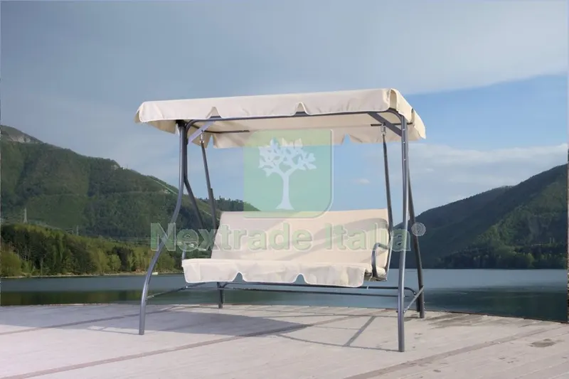 Dondolo in Acciaio "romantic" a 3 Posti CM 185X120X160H — Tempo libero outdoor — rif. FERX.57376 Dondolo in Acciaio "romantic" a 3 Posti CM 185X120X160H — Tempo libero outdoor — rif. FERX.57376