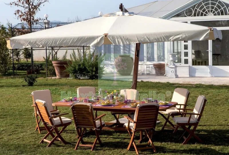 Ombrellone Decentrato "indo Lusso" CM 300X300 con Palo 70X70 — Tempo libero outdoor — rif. FERX.57379