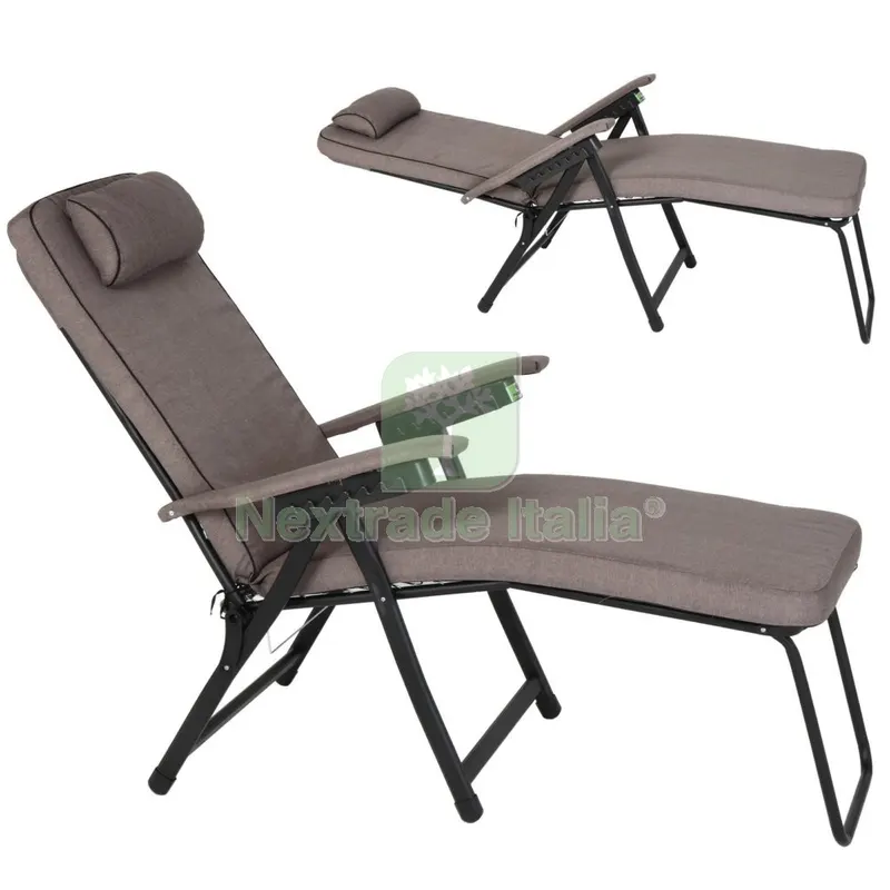 SDRAIO CON POGGIAPIEDI 6+1 POSIZIONI TORTORA — Tempo libero outdoor — rif. FERX.57443 SDRAIO CON POGGIAPIEDI 6+1 POSIZIONI TORTORA — Tempo libero outdoor — rif. FERX.57443