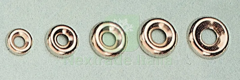 5SCATOLE SC Orli Sottoviti in Acciaio Nichelato Diametro MM.14 (PZ.50) — Viti — rif. FERX.57552