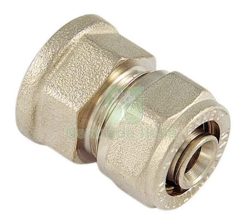 10PZ Raccordo Diritto Femmina 16X1/2" x Multistrato in Ottone — Raccordi a pressare e multistrato — rif. FERX.5830