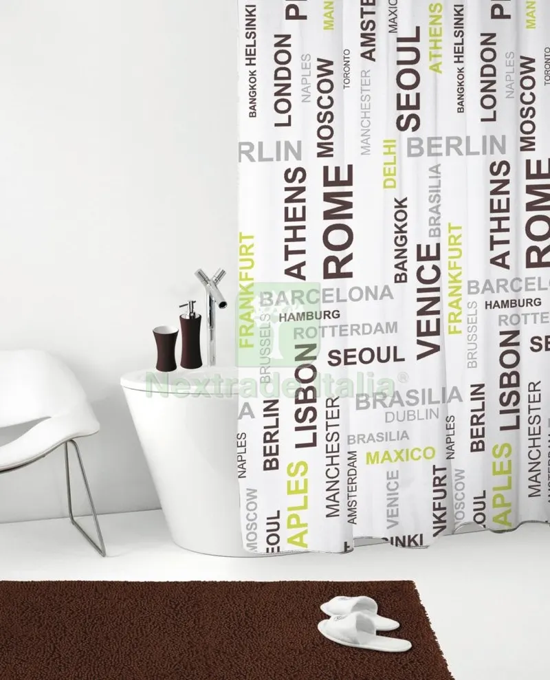 Gedy Tenda Doccia in Poliestere City 120 CM 180X200 — Accessori bagno — rif. FERX.58771 Gedy Tenda Doccia in Poliestere City 120 CM 180X200 — Accessori bagno — rif. FERX.58771
