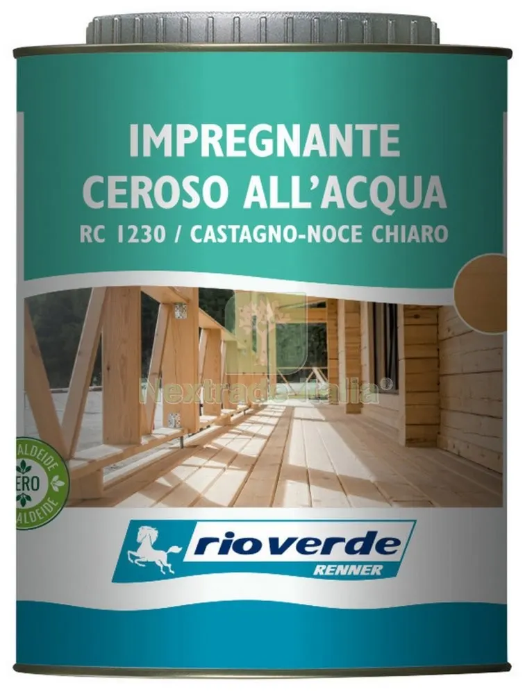 6PZ Rioverde RC 1230 Impregnante Ceroso Noce Chiaro 0,750 — Vernici e smalti — rif. FERX.5976 6PZ Rioverde RC 1230 Impregnante Ceroso Noce Chiaro 0,750 — Vernici e smalti — rif. FERX.5976