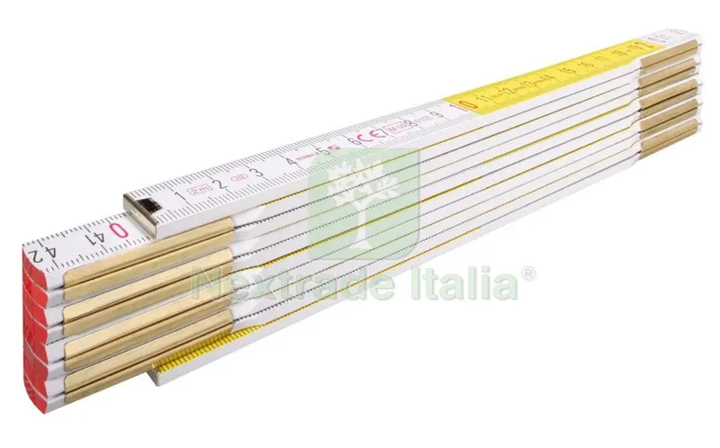 10PZ DOPPIO METRO BIANCO/GIALLO "STABILA" /617 — Misurazione e taglio manuale — rif. FERX.5985 10PZ DOPPIO METRO BIANCO/GIALLO "STABILA" /617 — Misurazione e taglio manuale — rif. FERX.5985