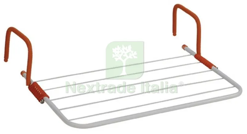 Stendibiancheria da Balcone in Acciaio Plasticato CM.54X33 — Stendibiancheria e bucato — rif. FERX.59894 Stendibiancheria da Balcone in Acciaio Plasticato CM.54X33 — Stendibiancheria e bucato — rif. FERX.59894