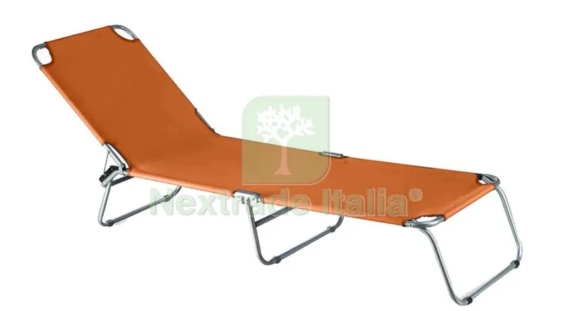 2PZ Katia Lettino Prendisole Acciaio Arancio — Lettini e arredo piscina — rif. FERX.59897