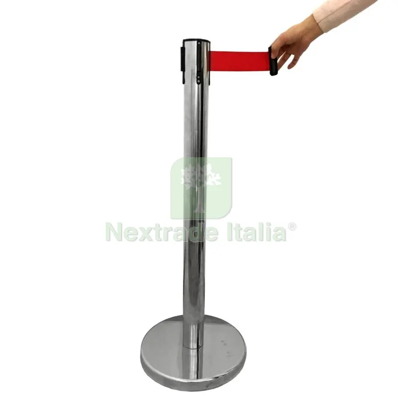 2PZ PALETTO DI DELIMITAZIONE CON NASTRO DIAMETRO 32 CM.89H — Accessori recinzione — rif. FERX.59906