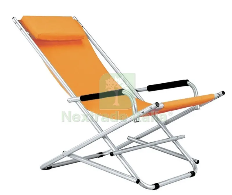 2PZ Katia Sedia Sdraio in Acciaio Arancio — Tempo libero outdoor — rif. FERX.59908