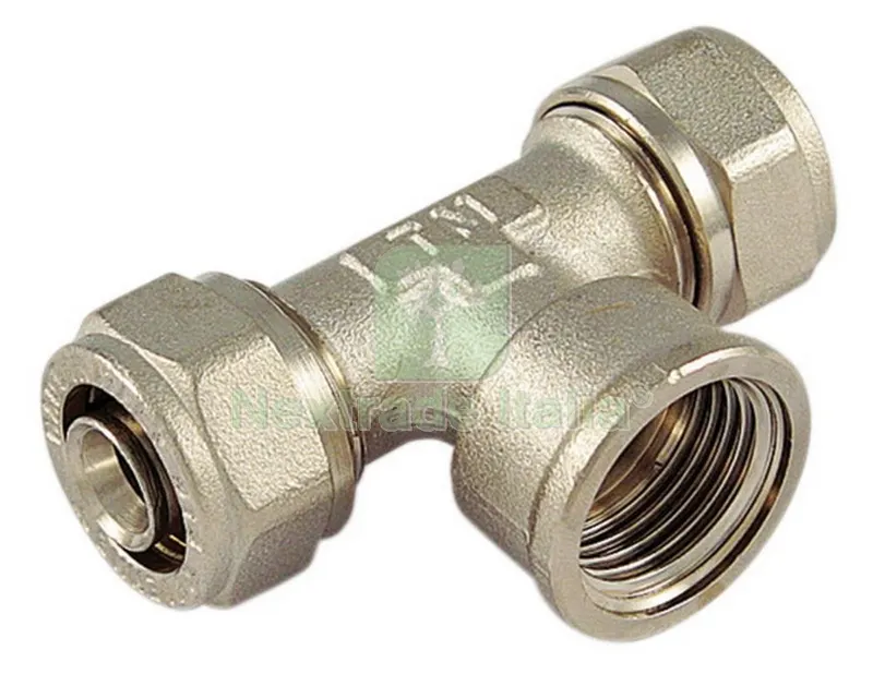 5PZ Raccordo TEE F.16X1/2X16 per Multistrato — Raccordi a pressare e multistrato — rif. FERX.5995