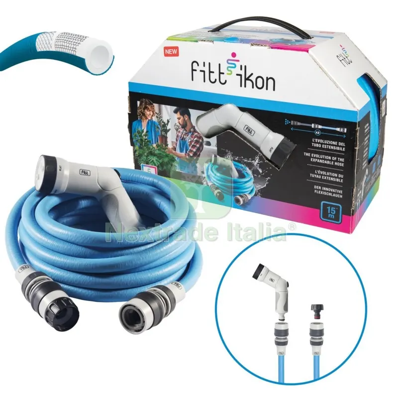 4PZ SET TUBO IKON FINO A MT.15 CON ACCESSORI COLORI ASSORTITI — Tubi e raccordi — rif. FERX.59983