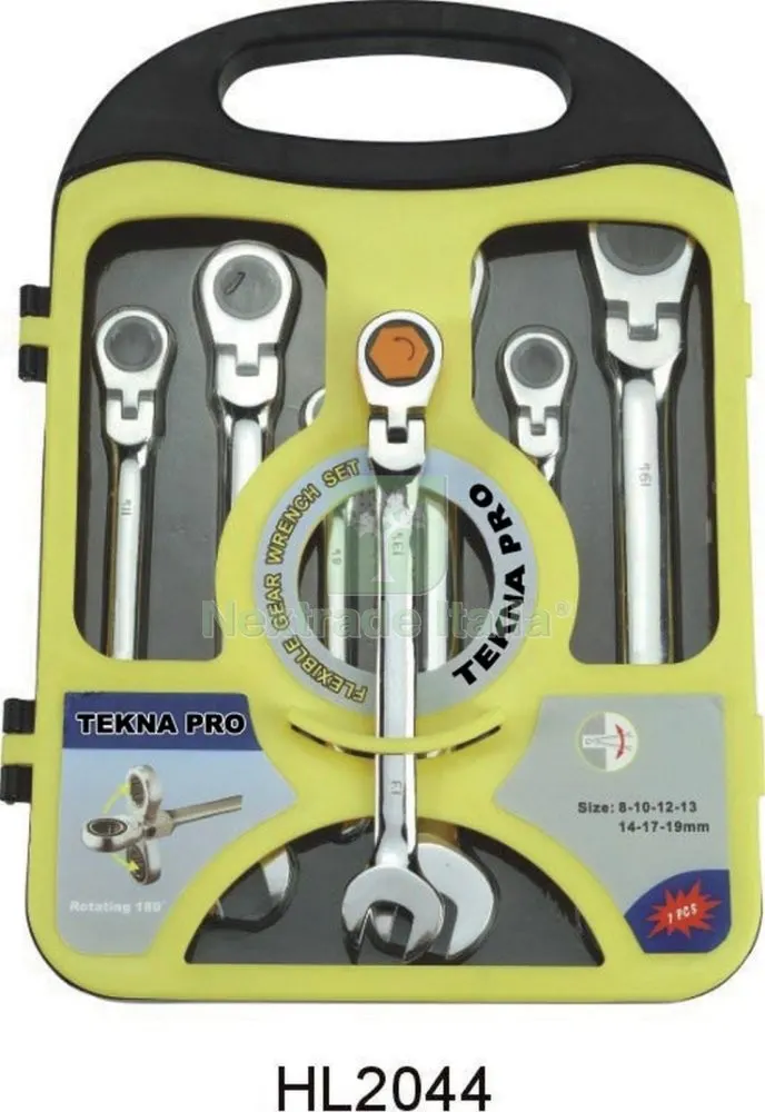 SERIE 7 CHIAVI A CRICCHETTO SNODO (MM.8/19) — Cinghie e tiranti a cricchetto — rif. FERX.59990 SERIE 7 CHIAVI A CRICCHETTO SNODO (MM.8/19) — Cinghie e tiranti a cricchetto — rif. FERX.59990