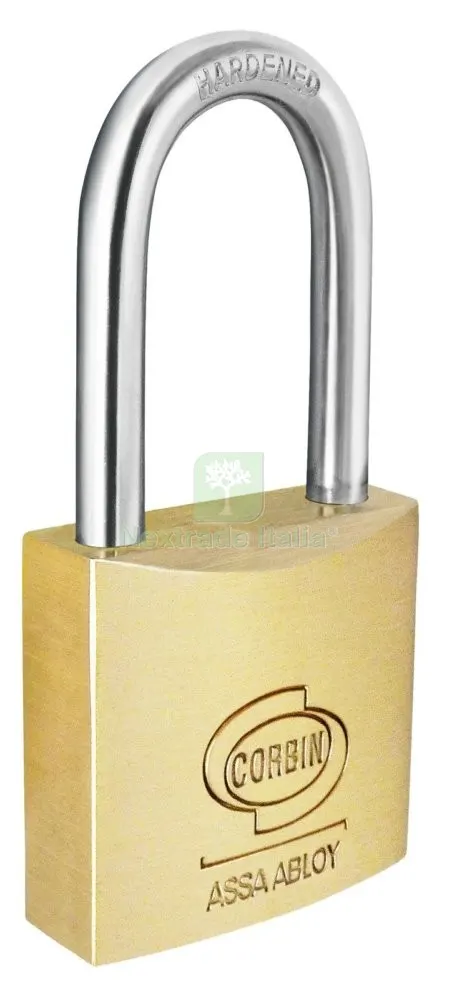 12PZ Corbin/Prium Lucchetto Rettangolare Arco Lungo MM.40 — Lucchetti e catene — rif. FERX.60016