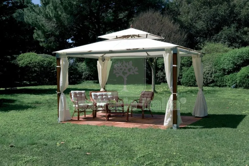 Gazebo "TOP" Legno-Alluminio CM 300X400X305H — Gazebo e strutture giardino — rif. FERX.60018