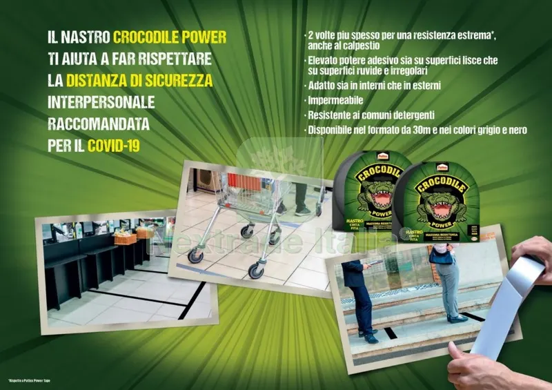 8PZ Pattex Nastro Crocodile Grigio 30 Metri — Adesivi e sigillanti — rif. FERX.60064 8PZ Pattex Nastro Crocodile Grigio 30 Metri — Adesivi e sigillanti — rif. FERX.60064