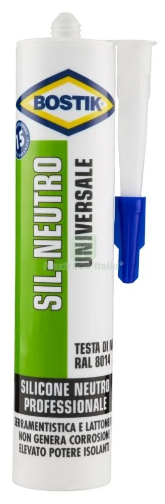 12PZ BOSTIK SILICONE NEUTRO 300 ML TESTA DI MORO — Adesivi e sigillanti — rif. FERX.60123