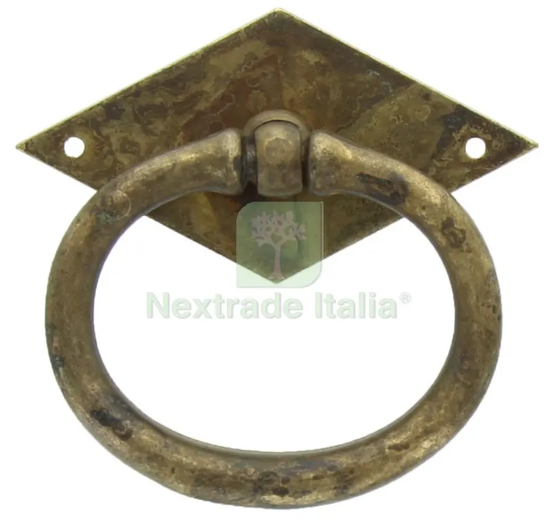 6BLISTER Blister Maniglia ANTICATA12321 MM.65X59 Ottone Antico — Maniglie e pomelli — rif. FERX.60214