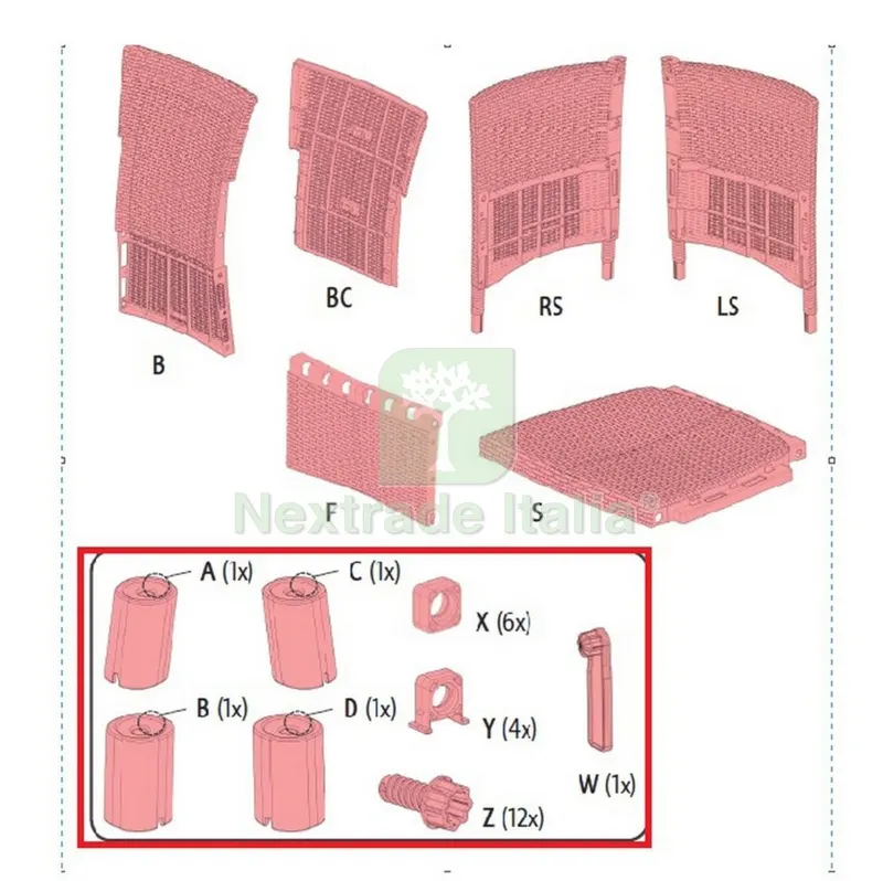 Kit Montaggio x Allibert Poltrona Iowa Bianco — Arredo — rif. FERX.602250